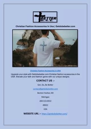 Christian Fashion Accessories In Usa | Getdobebetter.com