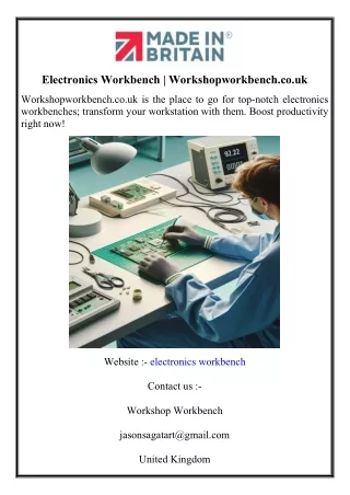 Electronics Workbench  Workshopworkbench.co.uk