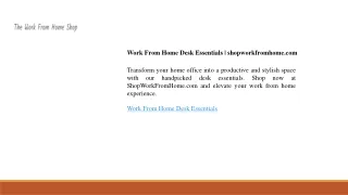 Work From Home Desk Essentials | shopworkfromhome.com