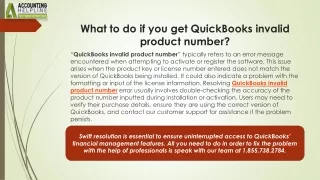 what to do if you get quickbooks invalid product number
