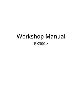 Hitachi EX300-2 Excavator Service Repair Manual