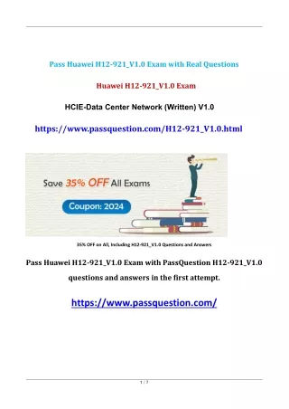 pass huawei h12 921 v1 0 exam with real questions