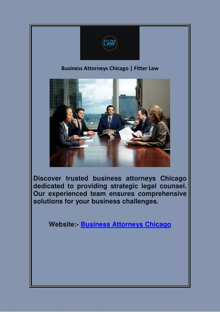 business attorneys chicago fitter law