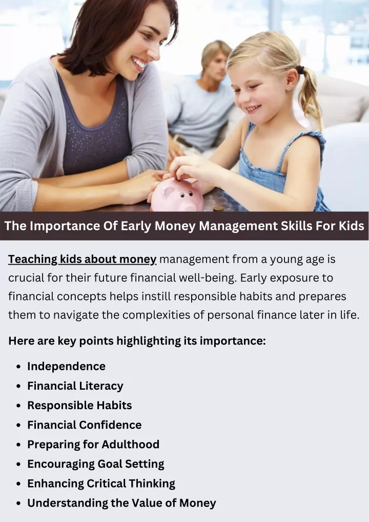 the importance of early money management skills