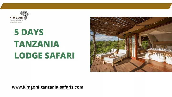 5 days tanzania lodge safari