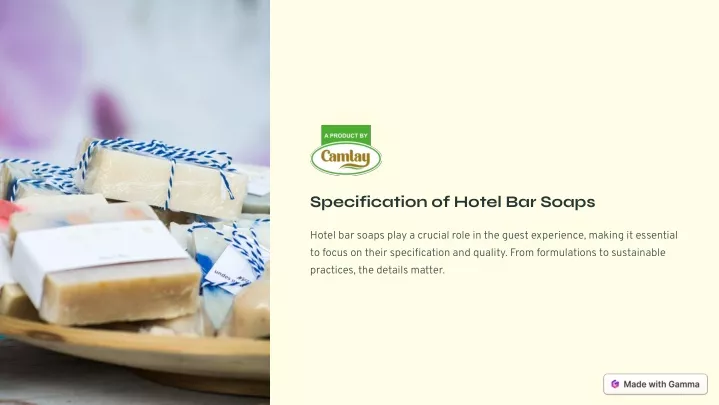 specification of hotel bar soaps