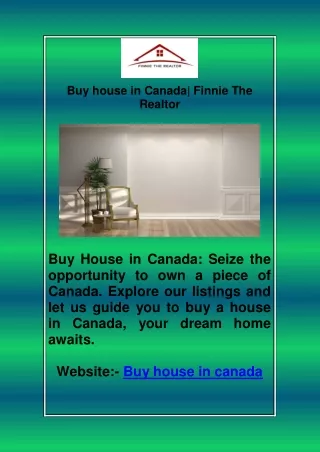 Buy house in canada