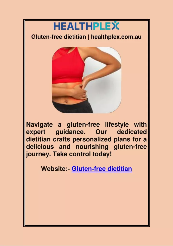 gluten free dietitian healthplex com au