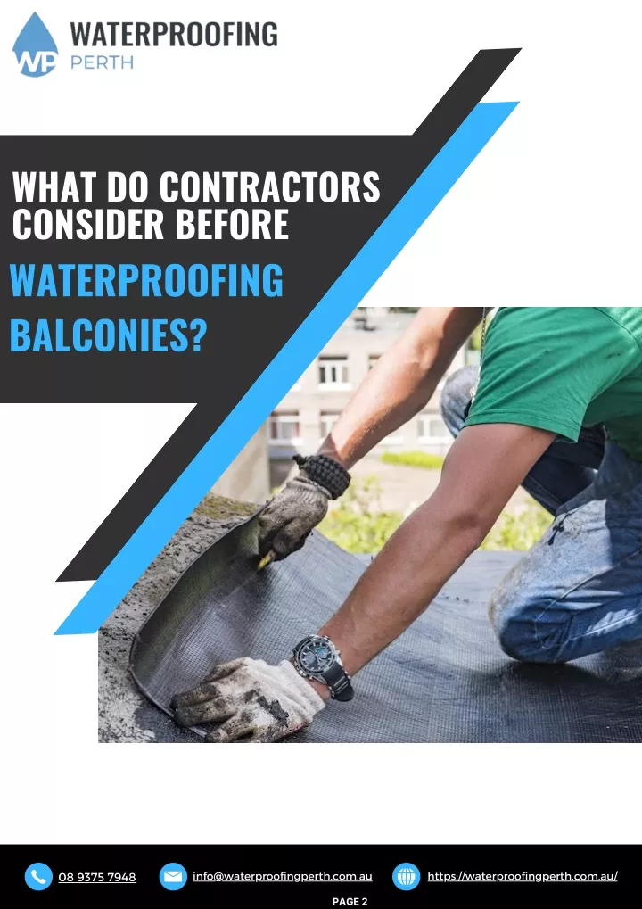 what do contractors consider before waterproofing