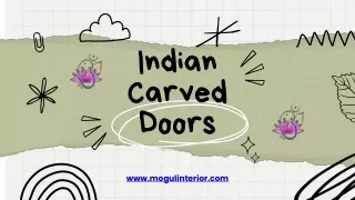 Indian Carved Doors - www.mogulinterior.com