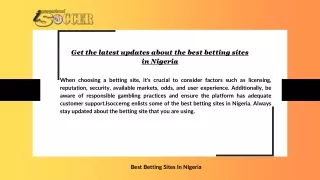 Know the Best betting sites in Nigeria