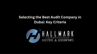 selecting the best audit company in dubai