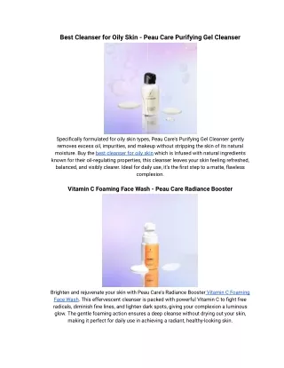 Ultimate Solutions for Oily Skin with Vitamin C Foaming Face Wash and Pigmentation Serum - Peau Care