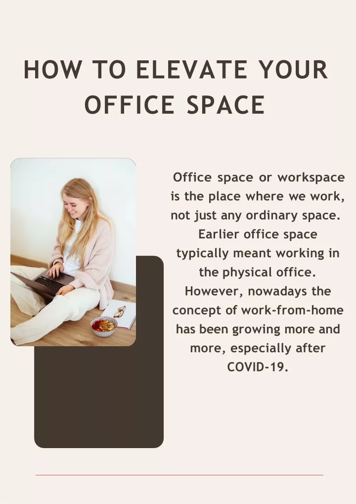 how to elevate your office space