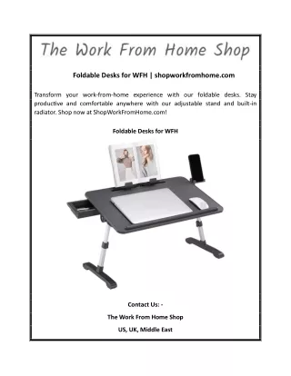 Foldable Desks for WFH | shopworkfromhome.com