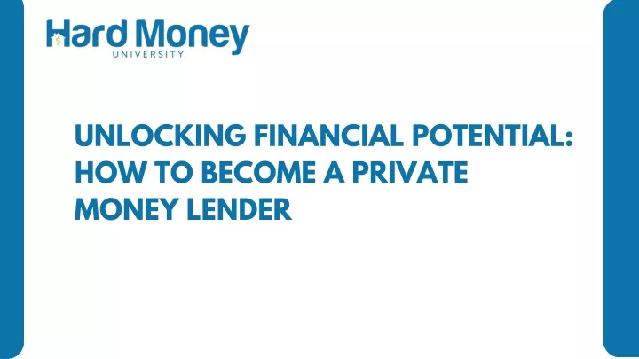 unlocking financial potential how to become
