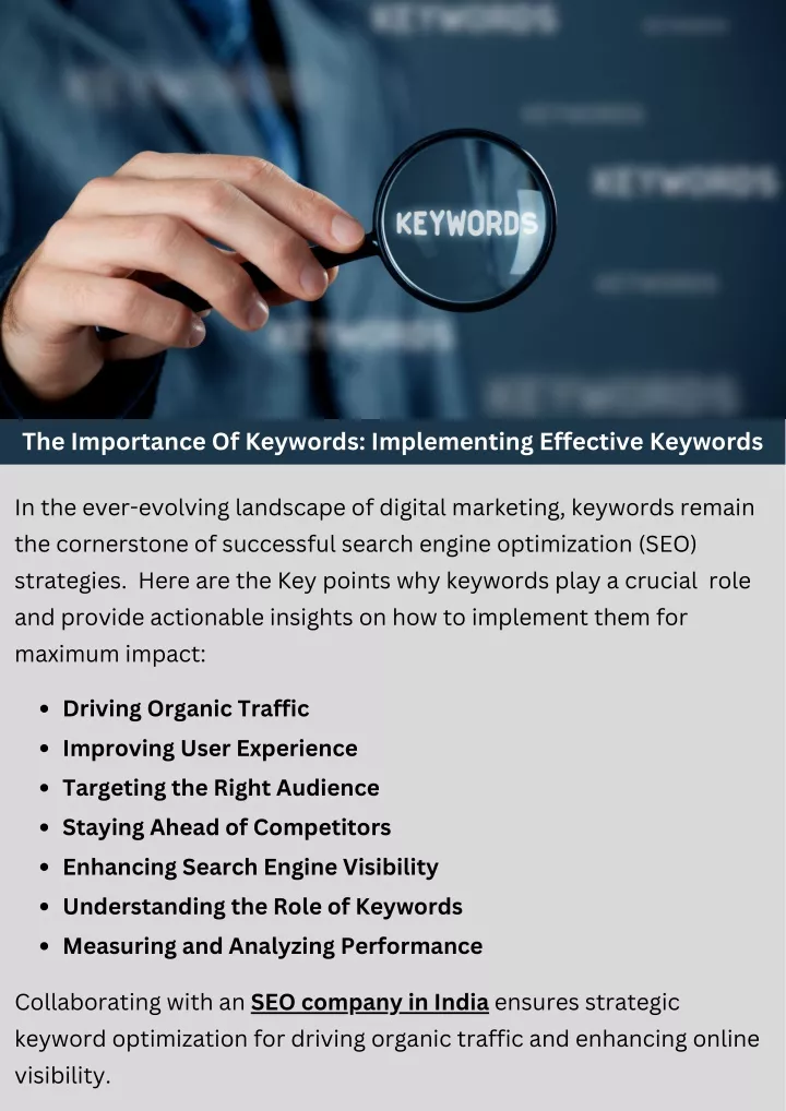 the importance of keywords implementing effective