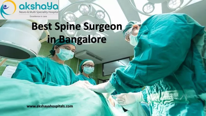 best spine surgeon in bangalore