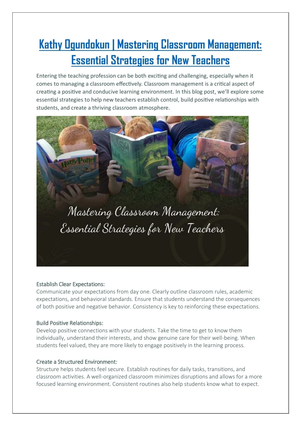 PPT - Mastering Classroom Management- Essential Strategies for New ...