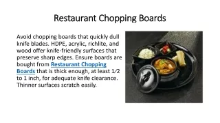 The best Restaurant Chopping Boards service in UK