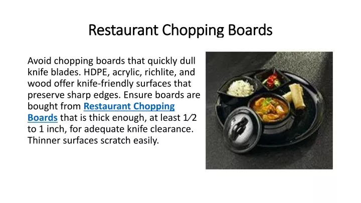 restaurant chopping boards