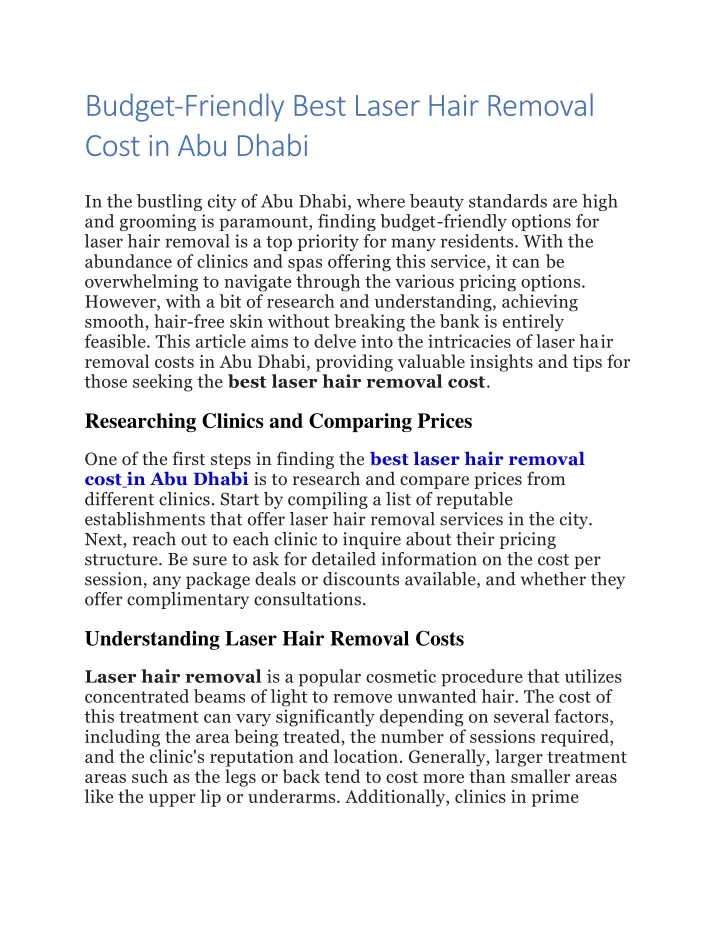 budget friendly best laser hair removal cost