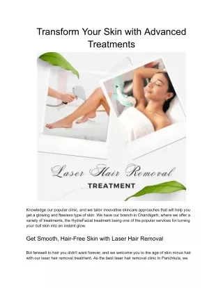 Transform Your Skin with Advanced Treatments