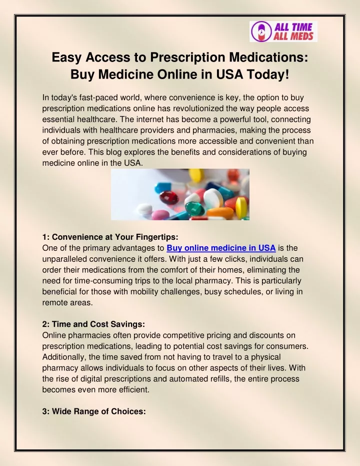 easy access to prescription medications