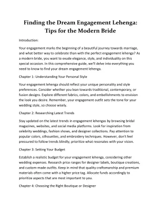 Finding the Dream Engagement Lehenga: Tips for the Modern Bride