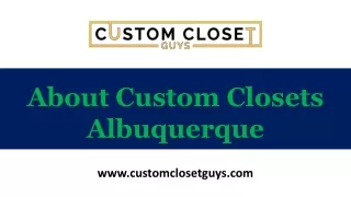 About Custom Closets Albuquerque