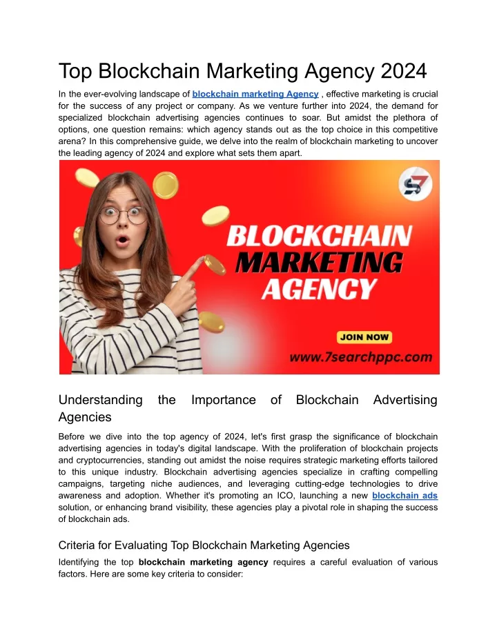 top blockchain marketing agency 2024