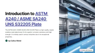 ASTM A240 / ASME SA240 UNS S32205 Plate