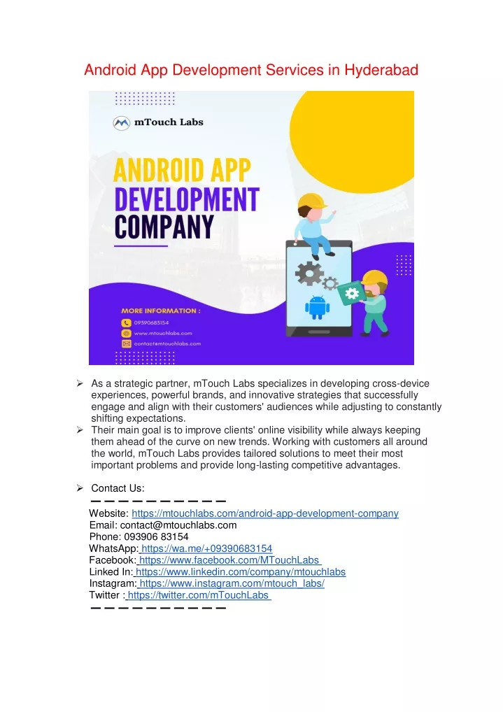 android app development services in hyderabad