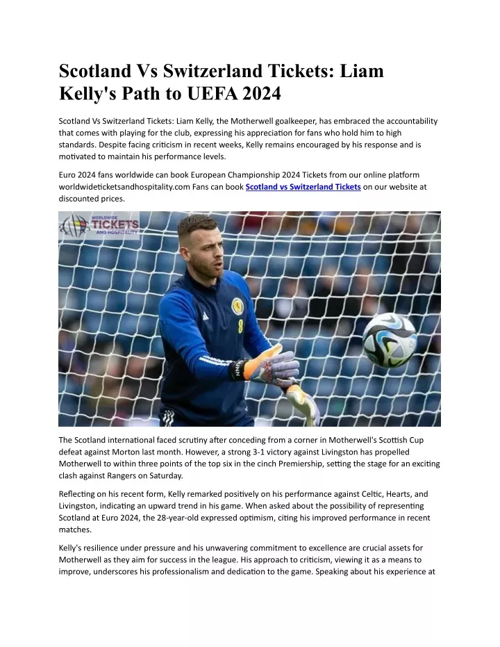 PPT Scotland Vs Switzerland Liam Kelly's Path to UEFA 2024 PowerPoint