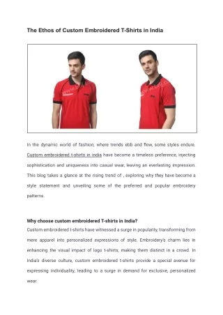 The Ethos of Custom Embroidered T-Shirts in India (1)
