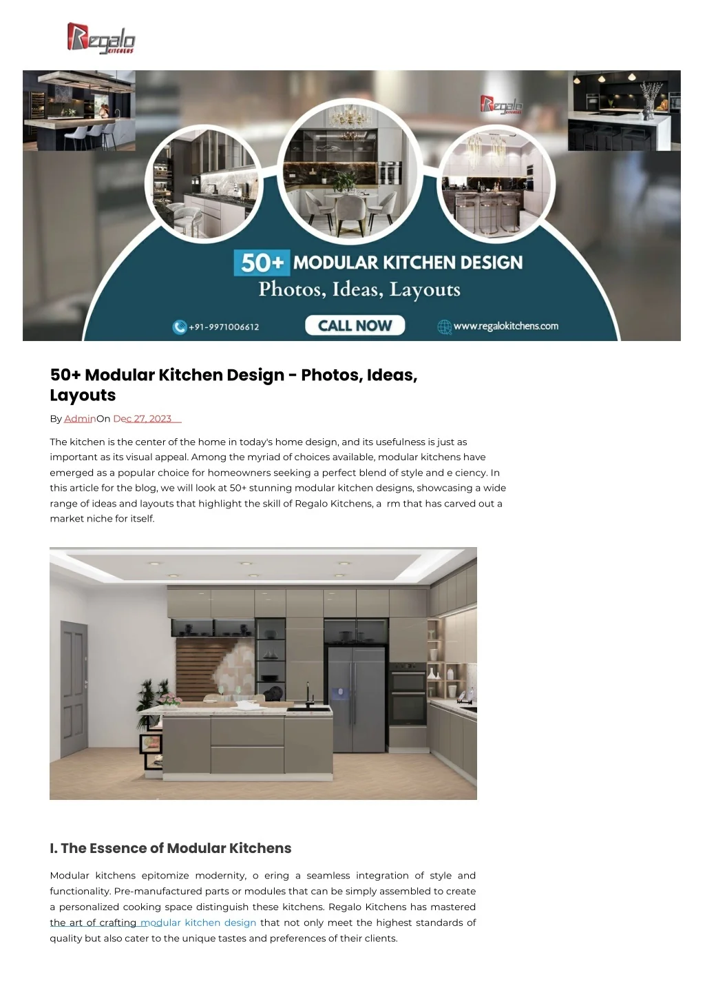 PPT - 50 Modular Kitchen Design - Photos, Ideas, Layouts PowerPoint ...