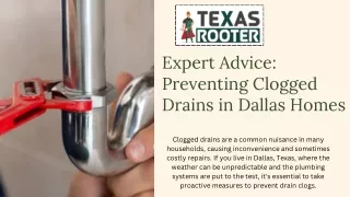 Expert Advice Preventing Clogged Drains in Dallas Homes