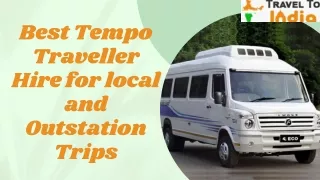 12,18,20,26 Seater Tempo Traveller Hire For Local and Outstation trips