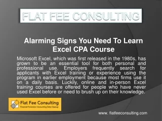 cpa cpe excel courses - Flat Fee Consulting