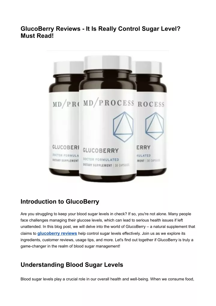 glucoberry reviews it is really control sugar
