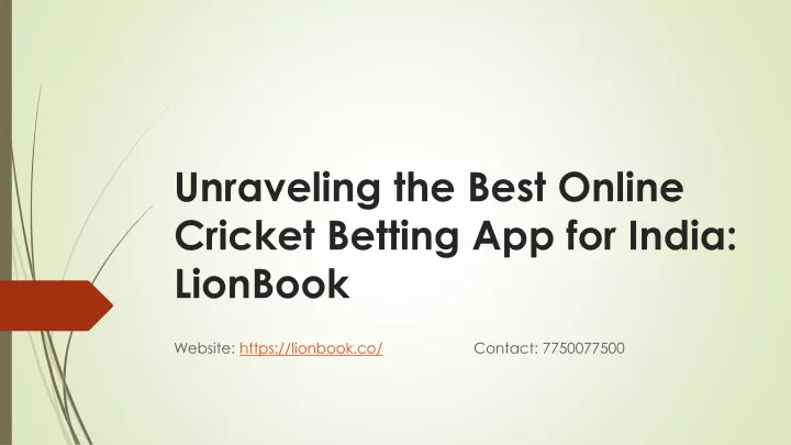 unraveling the best online cricket betting