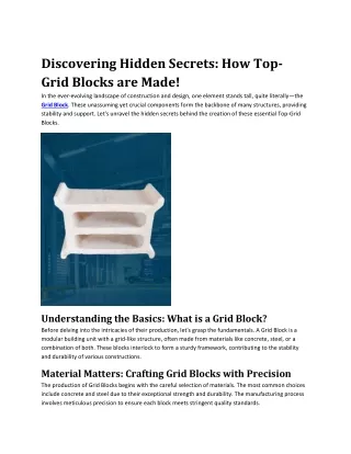 discovering hidden secrets how top grid blocks