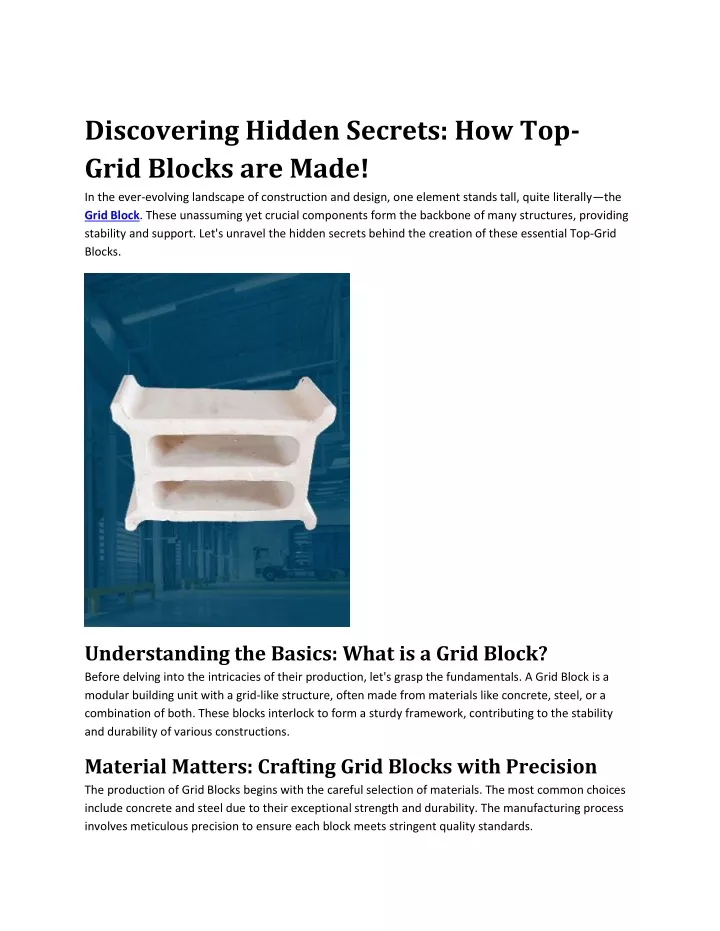 discovering hidden secrets how top grid blocks