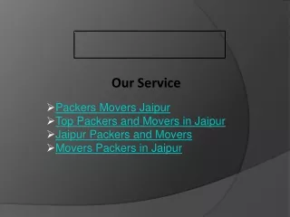 Packers Movers Jaipur