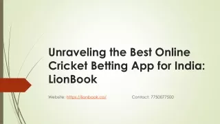 Unraveling the Best Online Cricket Betting App