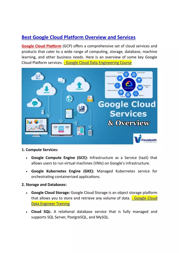 best google cloud platform overview and services