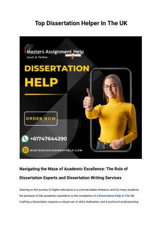 top dissertation helper in the uk
