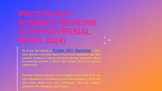 Proton ACV Gummies Reviews [FRAUD or LEGIT 2024]