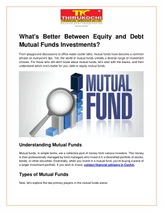 What's Better Between Equity and Debt Mutual Funds Investments doc