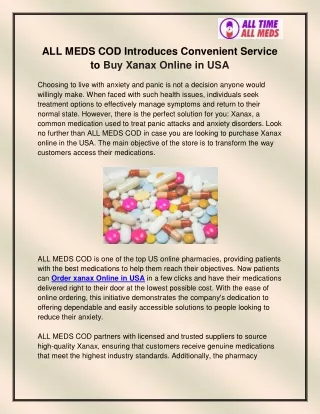 Buy xanax Online in USA